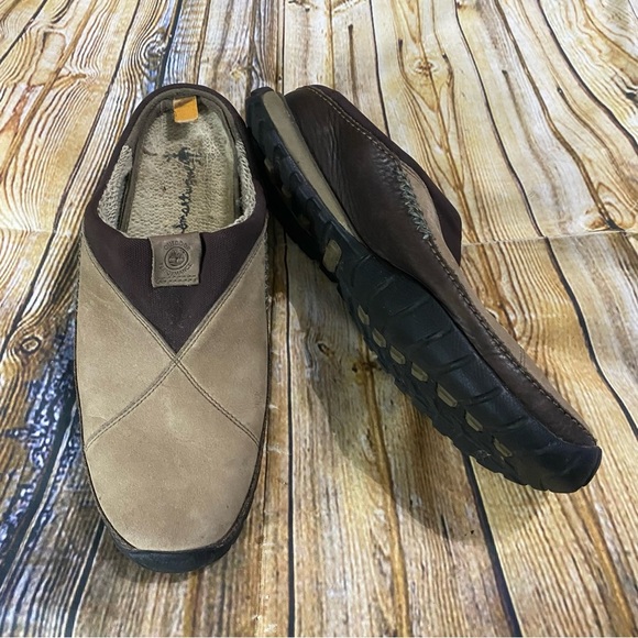 Timberland Smartwool Tan Suede Slip On Clogs Size 8 M - Picture 1 of 5